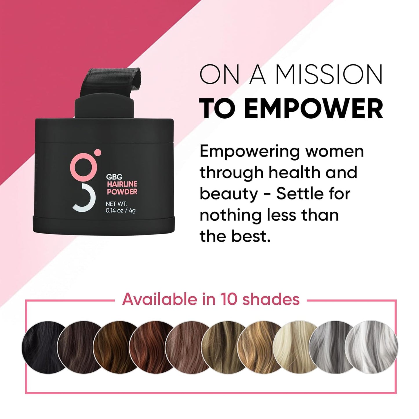 GBG Hairline Powder, Dark Brown - 48-Hour Coverage Root Touch Up Powder for Bald Spots, Instant Hair Loss Concealer & Brightening Highlights - Hair Fillers for Thinning Hair for Women & Men, 4g