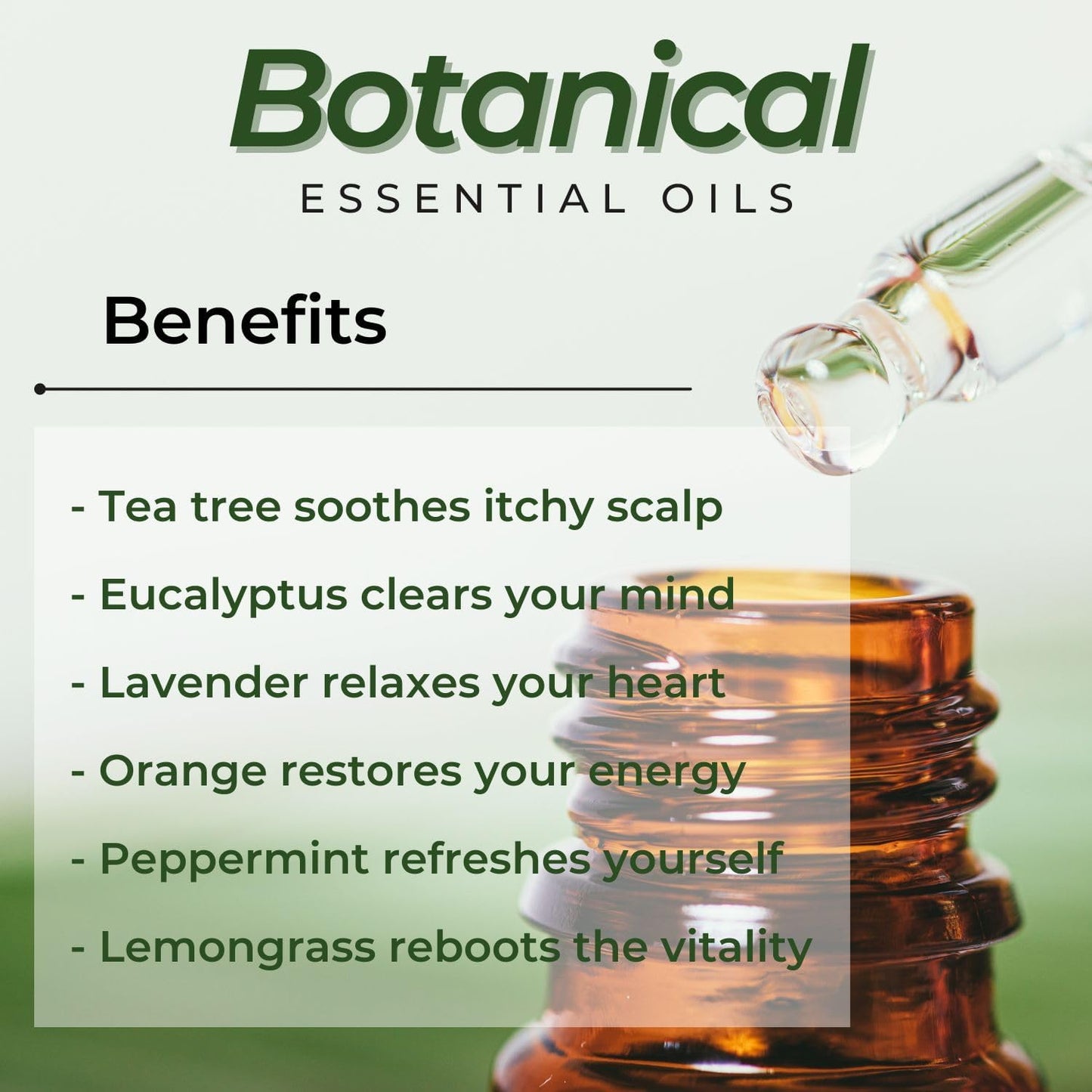 Essential Oils Set (Eucalyptus, Lavender, Lemongrass, Peppermint, Tea Tree, Orange) for Diffuser, Topical Skin, Body, Natural Home Fragrance Gift for Women & Men