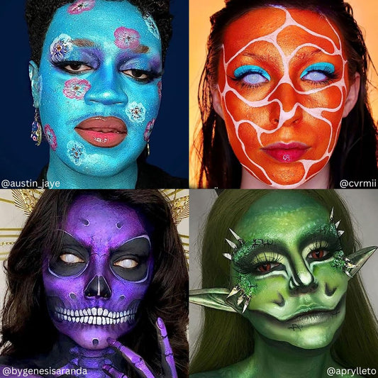 Mehron Makeup Paradise Makeup AQ 8 Color Metallic Palette | Magnetic Refillable Body Paint & Face Paint Palette | Professional Water Activated Makeup for Costumes, SFX, Halloween, & Cosplay