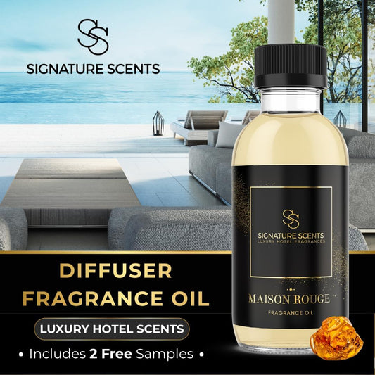 Luxury Hotel Diffuser Oil for Hotels and Homes - Aromatherapy Oils for use with an Essential Oil Diffuser at Home - Fragrance-Scent Diffuser Oil Blend (Maison Rouge) 4.05fl oz (120ml)