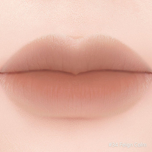 BBIA Last Velvet Lip Tint - Soft & Creamy Matte Finish Lip Stain, Blur Effect with Velvety Texture, Long-Lasting, High Pigment, Lightweight, Non-Drying, Korean Lip Makeup (34 FEIGN CALM)