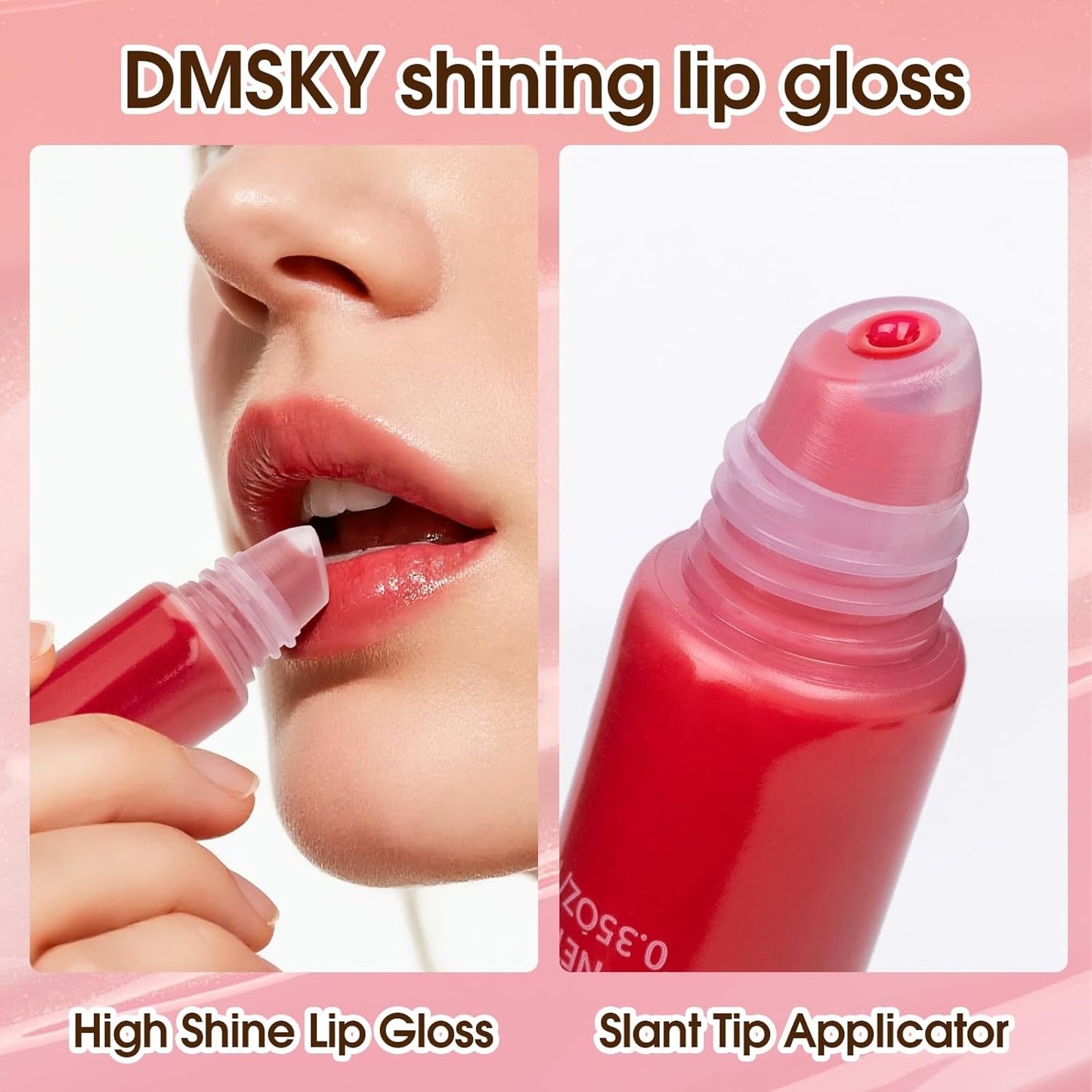 Dmsky 12 Pack Lip Gloss Set, 12 Colors Lip Oil for Dry Cracked Lips, Moisturizing Lip Balm Infused with Vitamin E for a Sheer Tint Of Color