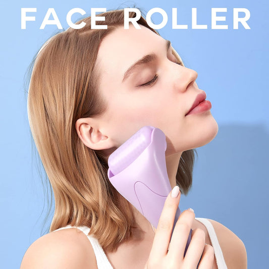 Teenitor Purple Ice Roller for Face, Anxiety Relief Items, Ice Face Roller Skin Care, Cold Roller for Puffiness, Roller Freezer Facial Massager Skin Care Tools