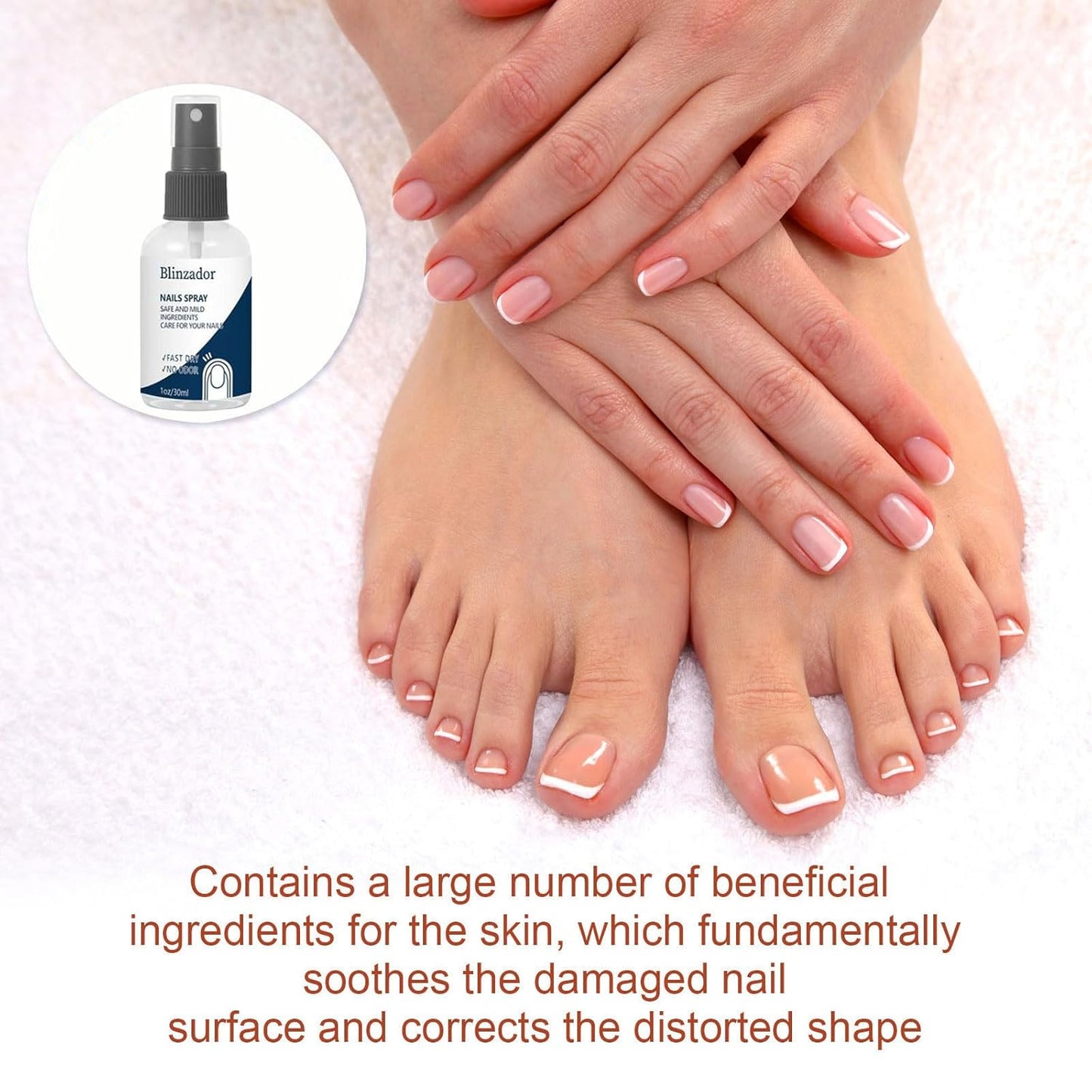 Nail Spray, Long Lasting Nail Polish, 7Days Nail Treatment, Keeps Feet Fresh & Dry All Day, for All Nail Types (1 pc)