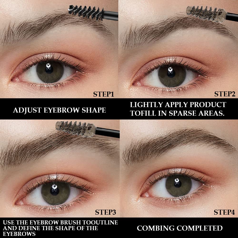 Tinted Thickening Brow Mascara,Brow Fast Sculpt,Waterproof, Transfer-proof, Brush to Fill in Eyebrows and Cover Gray Hairs - Cruelty Free - Light Medium Brown (1pc 02 Cool Blonde)