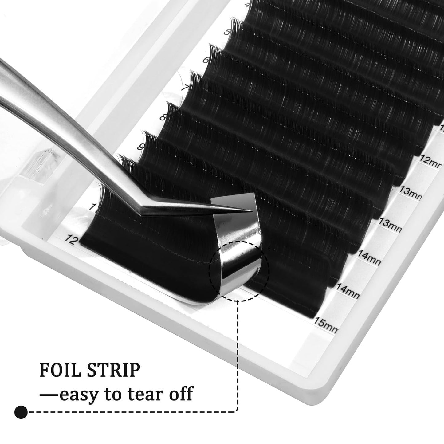 Easy Fan Volume Lashes 0.07 D Curl Black Volume Lash Extensions 9-16mm Mixed Lash Tray Color Lashes Extension Self Fanning 2D-10D Eyelash Extensions by QUEWEL (Black 0.07 D 9-16mm)