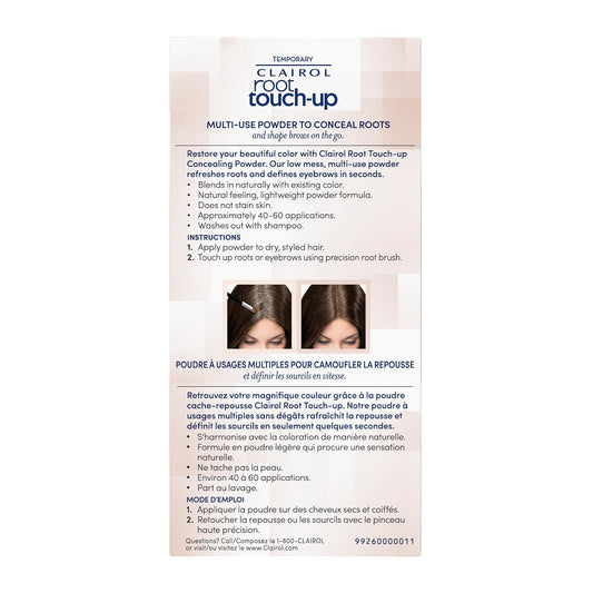 Clairol Root Touch-Up Temporary Concealing Powder, Dark Brown Hair Color, Pack of 3