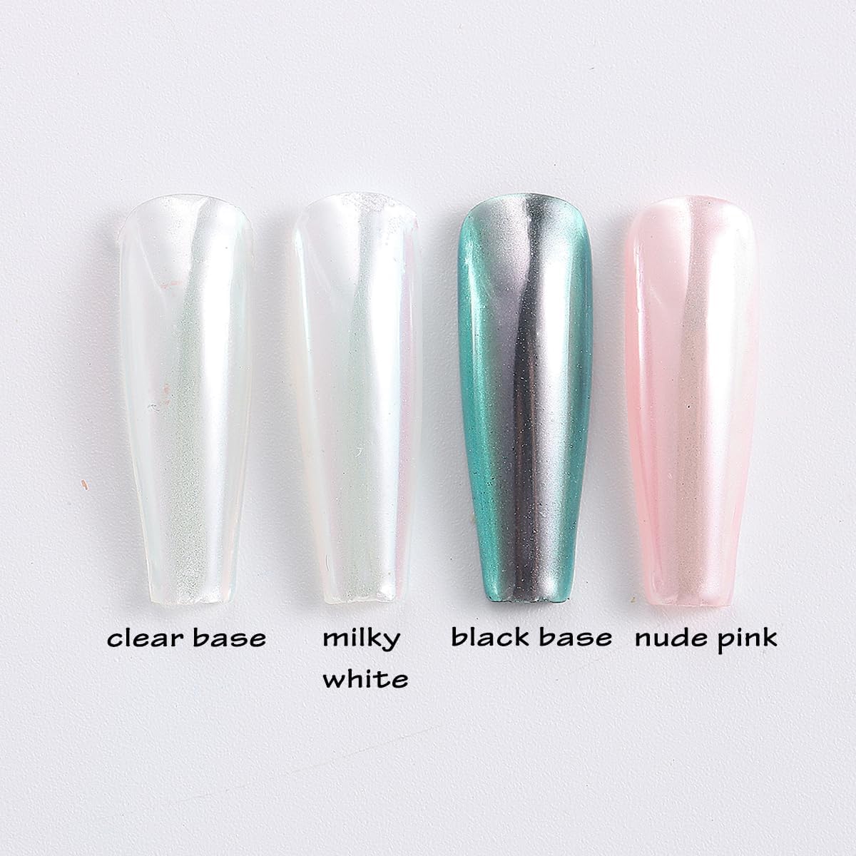 White Chrome Nail Powder, 1Box Pearl Chrome Powder, Opal Rubbing Dust, Glazed Donut Nails Powder, Pearlescent Shell Aurora Pigment, Iridescent Glitter Mirror Pigment Home Manicure Accessories