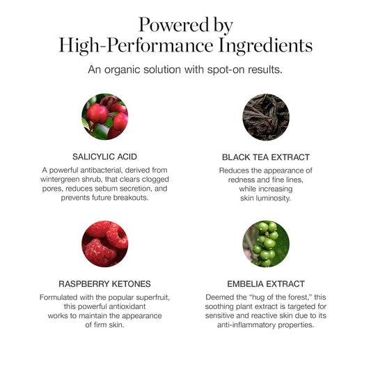 Ogee Plant-Based Acne Treatment for Face with Salicylic Acid - Targeted Acne Spot Treatment with Soothing Ceramic Application Tip