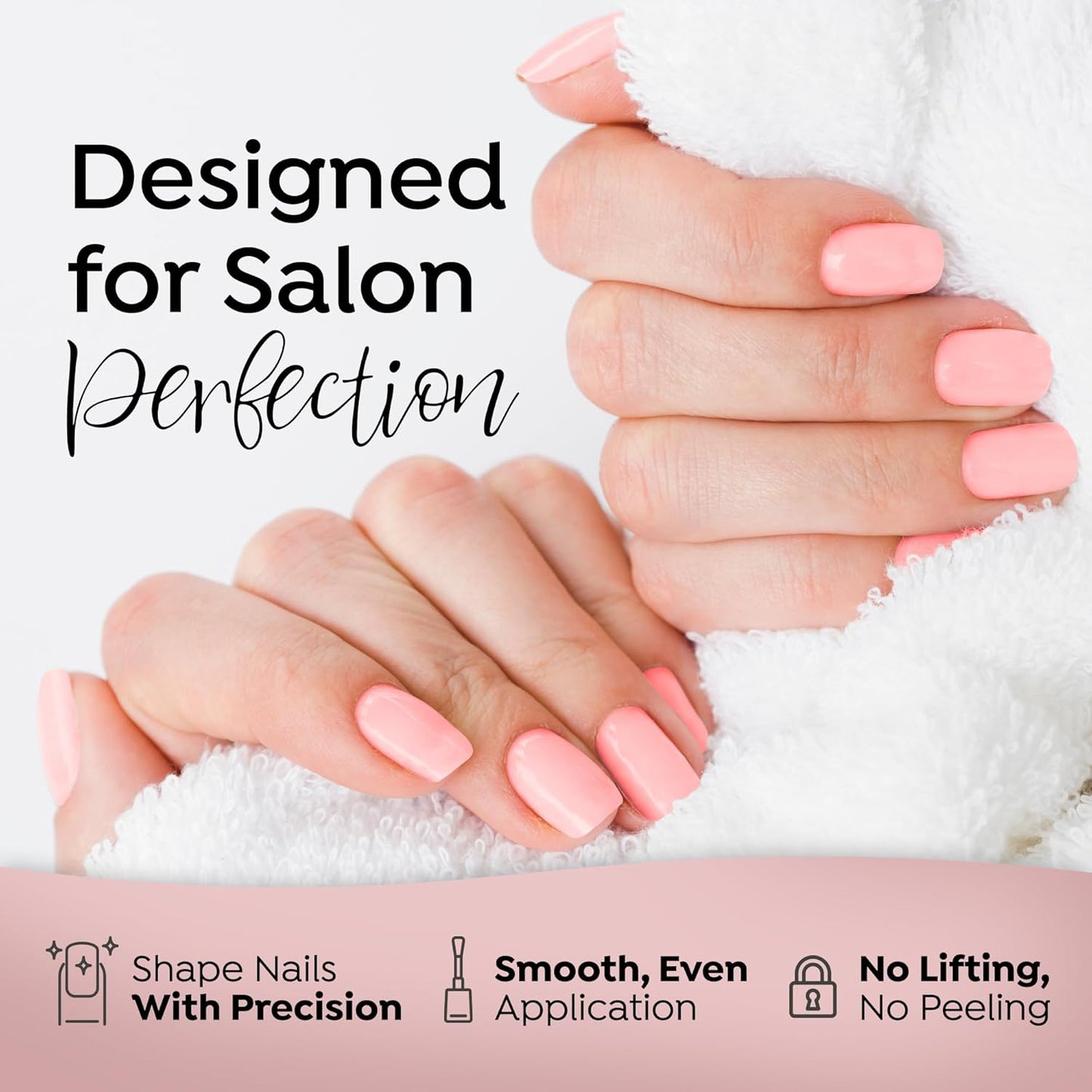 Tones Pro Acrylic Nail Powder, Cover Pink (Soft Nude Pink), (3.5 Fl Oz) - Long-Lasting & Non-Yellowing Polymer for Salon Quality Nail Extensions & 3D Art