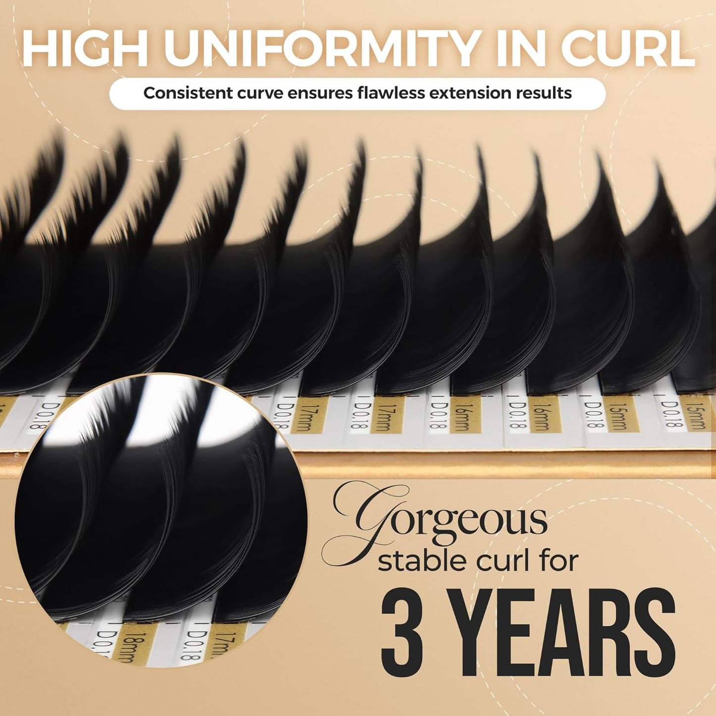 LASHVIEW 0.20 Thickness Silk Fake Eyelash D Curl 12mm Extensions Thick Lashes Natural Individual Semi-Permanent Eyelashes Application for Professional Salon Use