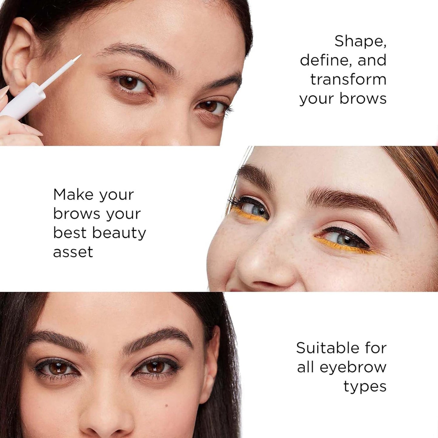 Arches and Halos Angled Bristle Tip Waterproof Brow Pen - Water Based and Smudge Proof Eyebrow Pencil - Extended Wear - Neutral Brown - 0.051 oz