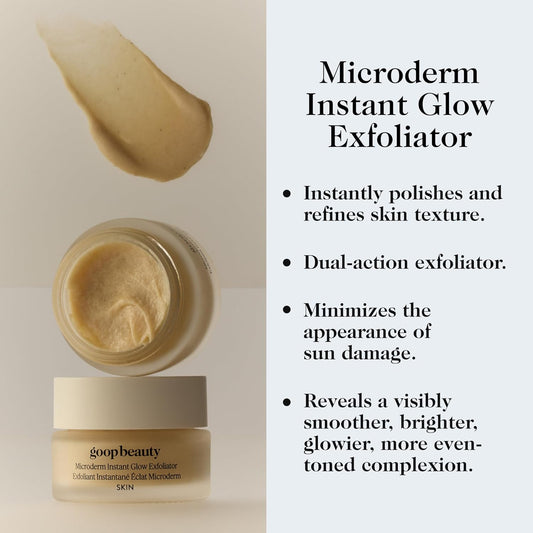 goop Beauty Microderm Exfoliator | Microdermabrasion Scrub to Smooth Textured Skin | Physical & Chemical Exfoliant | Micro-Exfoliating Minerals & Glycolic Acid | 1.7 fl oz