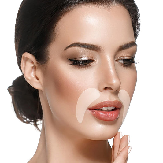 BLUMBODY Face Wrinkle Patches - Anti Wrinkle Facial Patches to Smooth Smile Lines - Non-Silicone Face Patches Wrinkles Tape for Fine Wrinkles between Eyes & Face - For Overnight Wrinkle Use