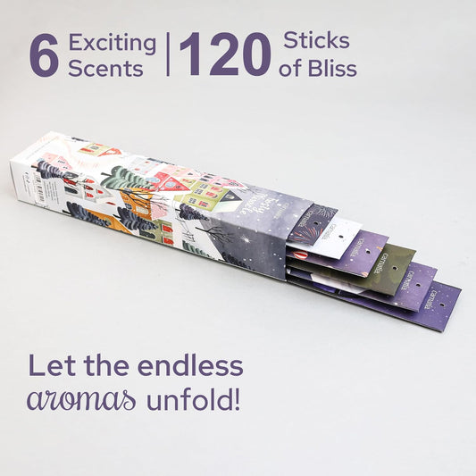 Carnatia Frosty Miracle Incense Collection – 6 Enchanting Scents | Snowy Adventures, Winter Vibes, and Cozy Aromas for Holiday Season!