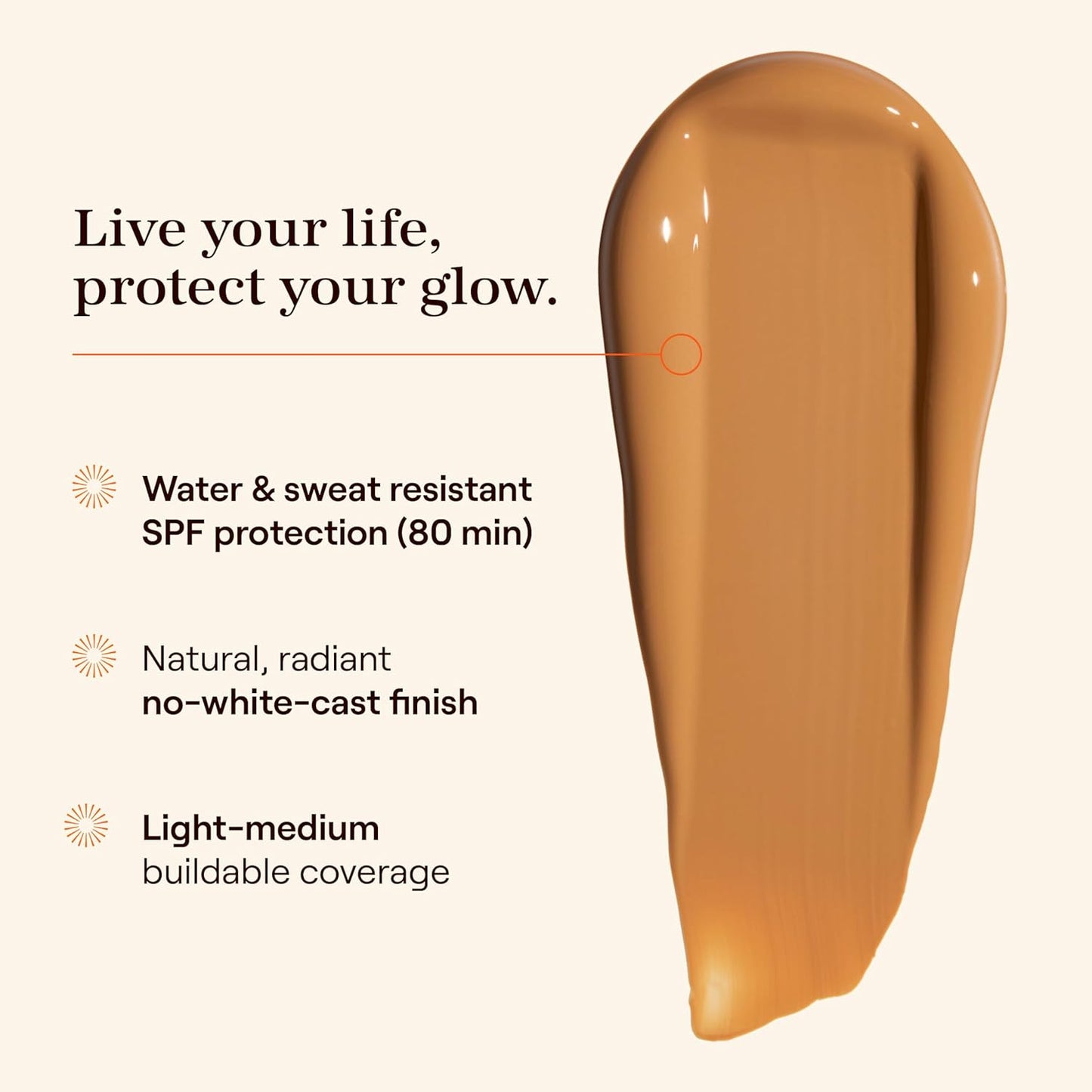 Live Tinted Hueguard Skin Tint SPF 50 - Tinted Mineral Sunscreen with Light-Medium Buildable Coverage With a Hydrating and Radiant Finish - Water and Sweat Resistant, 1.35 fl oz - Shade 07