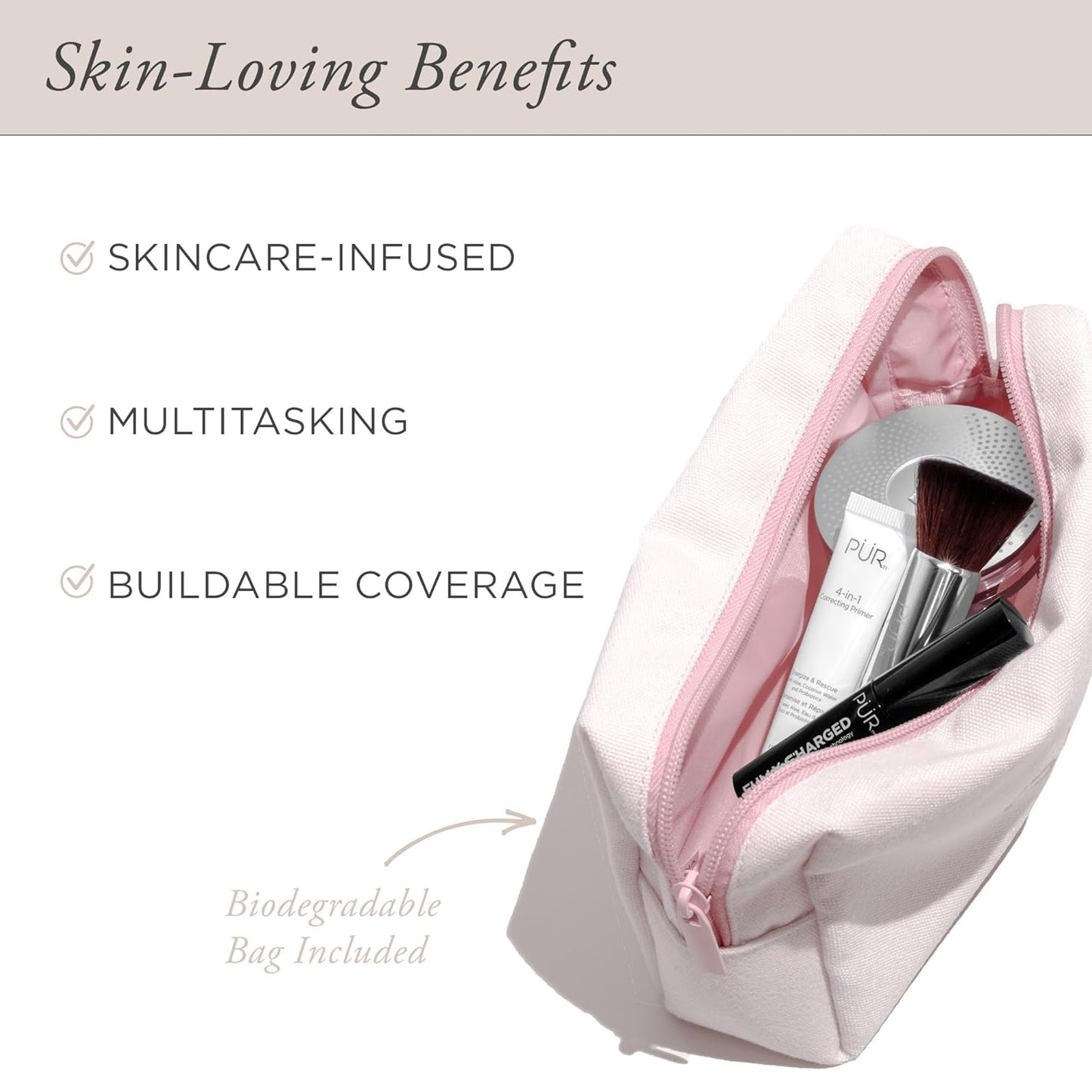 PÜR Beauty Multitasking Essentials Best Sellers Kit, Everyday Look Deluxe Kit, Condition & Moisturize Skin, Cruelty Free, Medium Dark