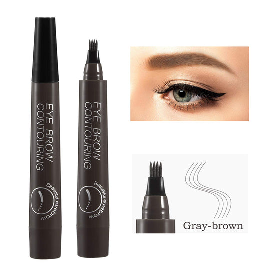 Liquid Eyebrow Pen, Waterproof Microblading Eyebrow Pencil with a Micro-Fork Tip Applicator, Creates Natural Looking Brows Effortlessly