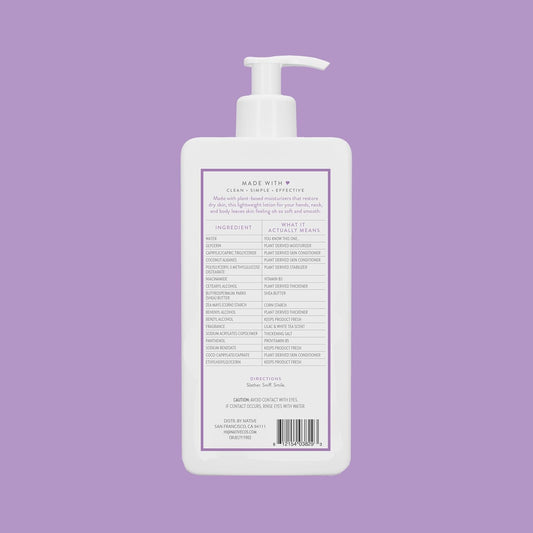 Native Body Lotion Contains Naturally Derived Plant-Based Moisturizers for Women and Men | Restores Dry Skin, Lilac & White Tea, 16.5 fl oz
