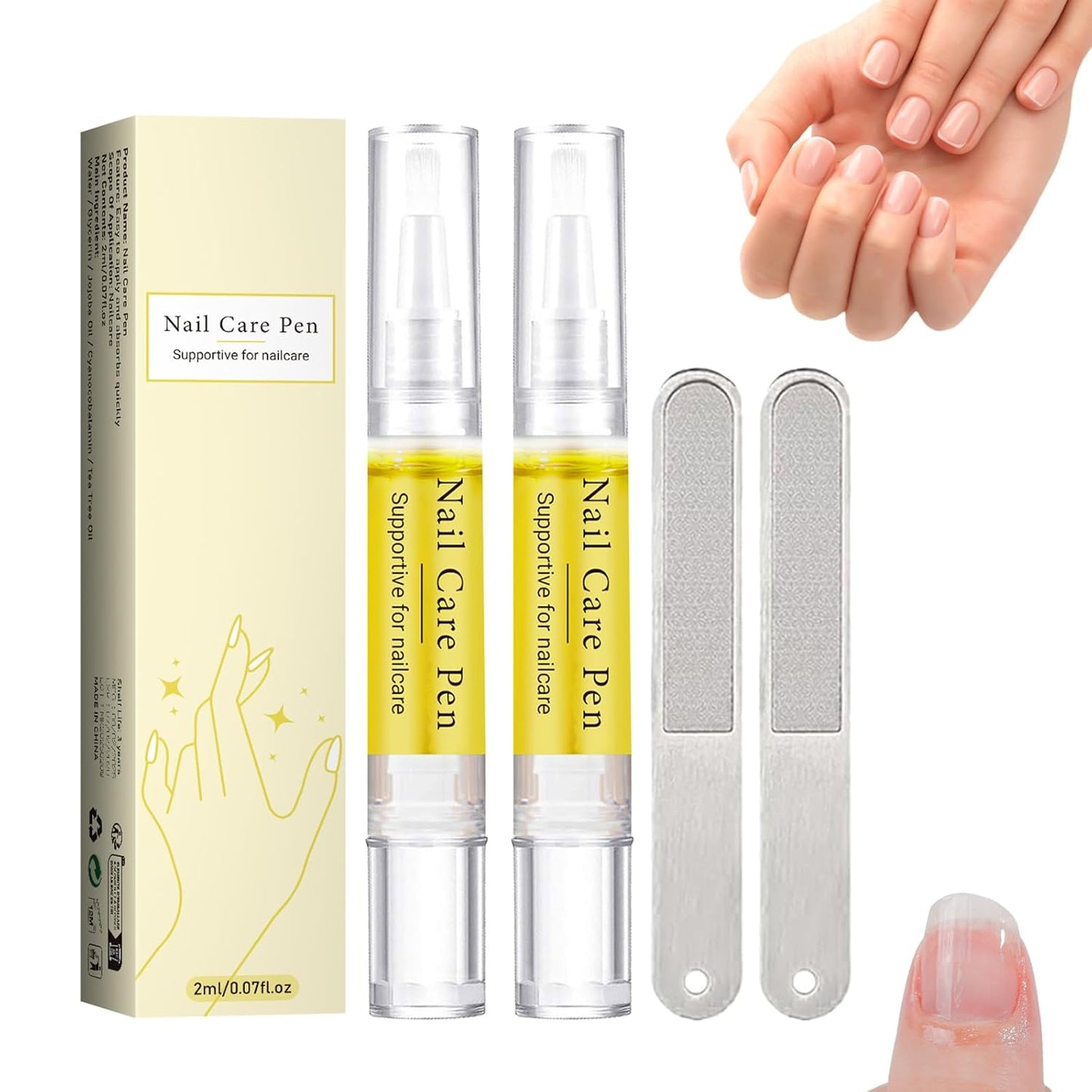 Nail Growth Oil, Rejuvenation Nail Oil Pen, Natural Rejuvenation, Instant Nail Strength, Cuticle Oil for Nails, Nail Strengthener for Moisturize Strengthen Brighten Nails Care (2)