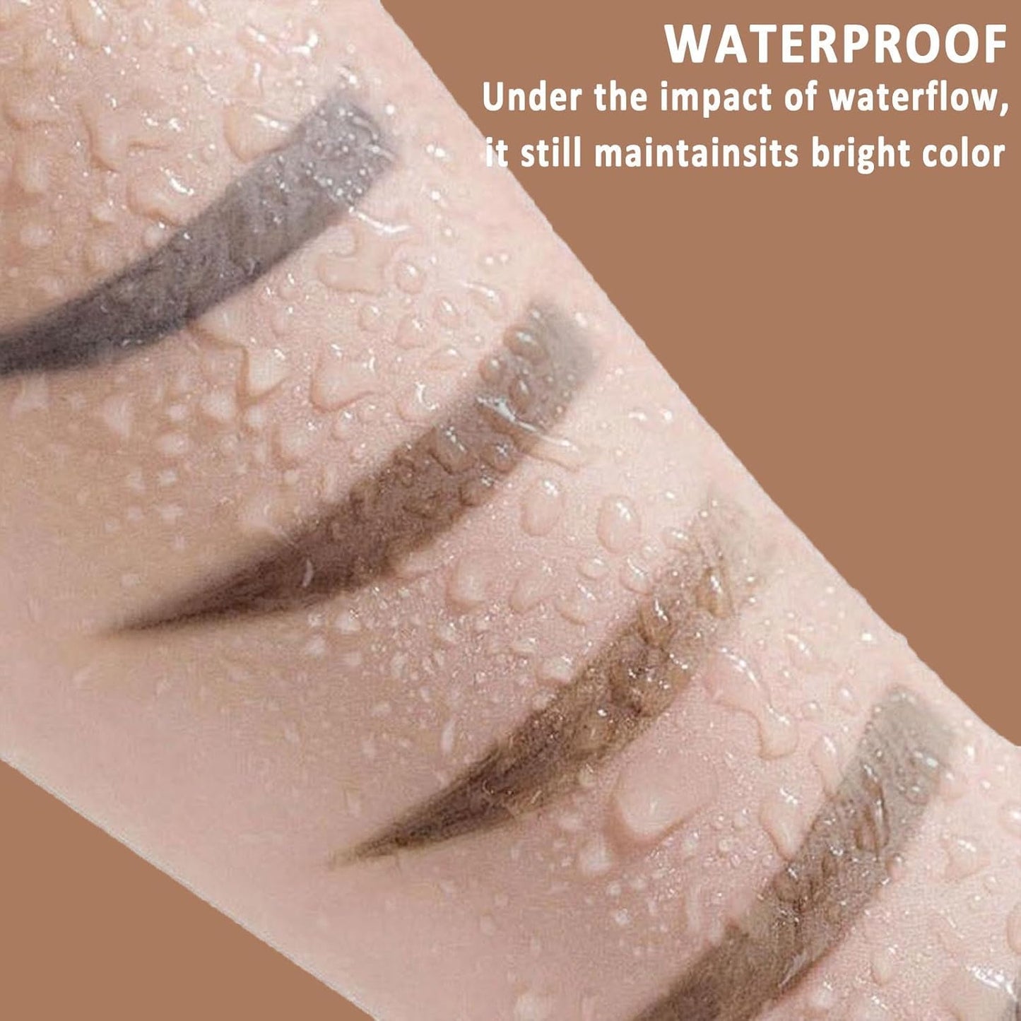 Tattoo Eyebrow Gel Easy Peel Off, Peel Off Eyebrow Tint, Easy Peel off Eyebrow Gel, Peel Off Eyebrow Tint, Waterproof & Sweatproof for All Skin Types (#1 Light Brown +#3 Dark Brown)