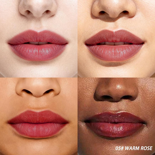 Lip Stain Peel Off, All Day Lip Liner Tint with Tweezer, Long Lasting Waterproof Transfer-Proof, Matte Lip Stains Makeup, Highly Pigmented Color, Warm Rose