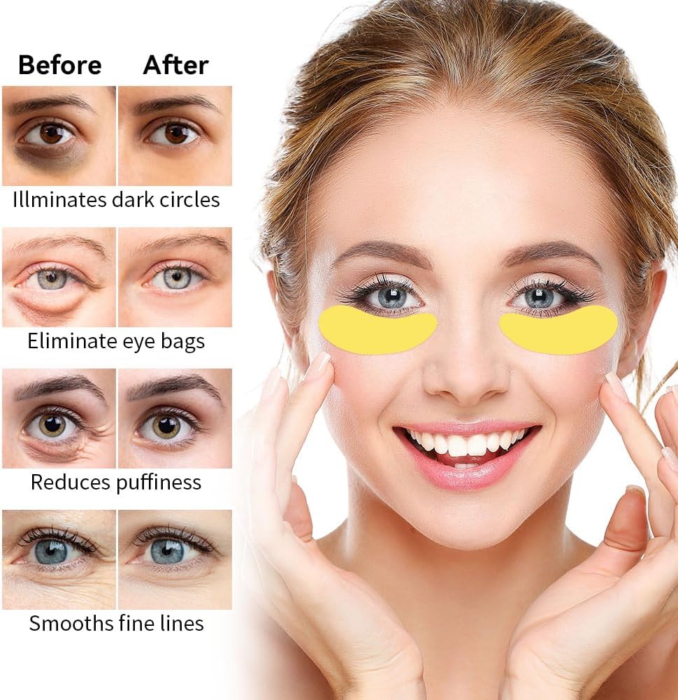 Reusable Eye Patches 6 Pairs, Silicone Under Eye Patches and Gel Eye Pads Cold Warm Eye Compress for Reduce Puffiness Circles Wrinkle Cooling Eye Mask Ice Packs