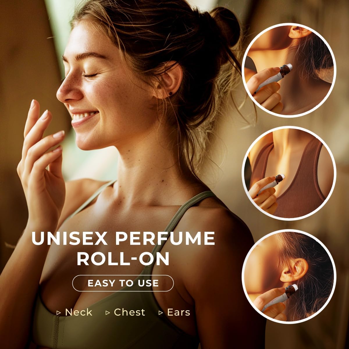 Gya Labs Rose Geranium Essential Oil Roll on for Skin - 100% Pure Natural Rose Geranium Perfume Oil for Women, Long-Lasting Floral Body Aroma, Alcohol-Free, Travel Size (0.34 Fl Oz)