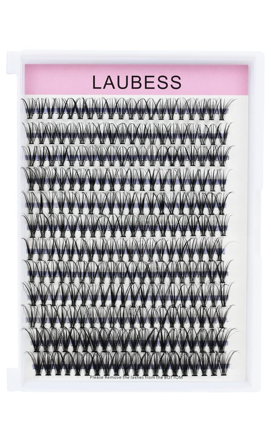 Lash Clusters LAUBESS Individual Lashes Waterproof Eyelash Clusters Mixed Tray Cluster Eyelash Extensions Soft Cluster Lashes for Beginners(20D-0.07D-16)