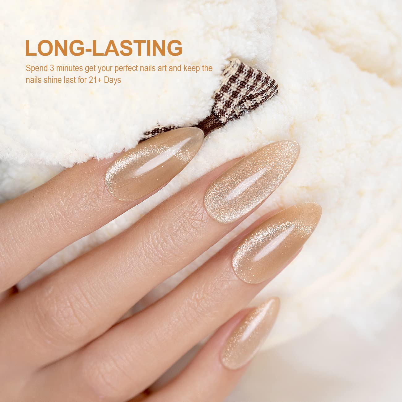 RARJSM Cat Eye Gel Polish 9D Cateye Silver Glitter Champagne Gold Galaxy Universal Velvet Effect Ice Gel Nail Polish Single Bottle with Magnetic Stick UV LED Curing Require Soak Off Home Salon 15ml