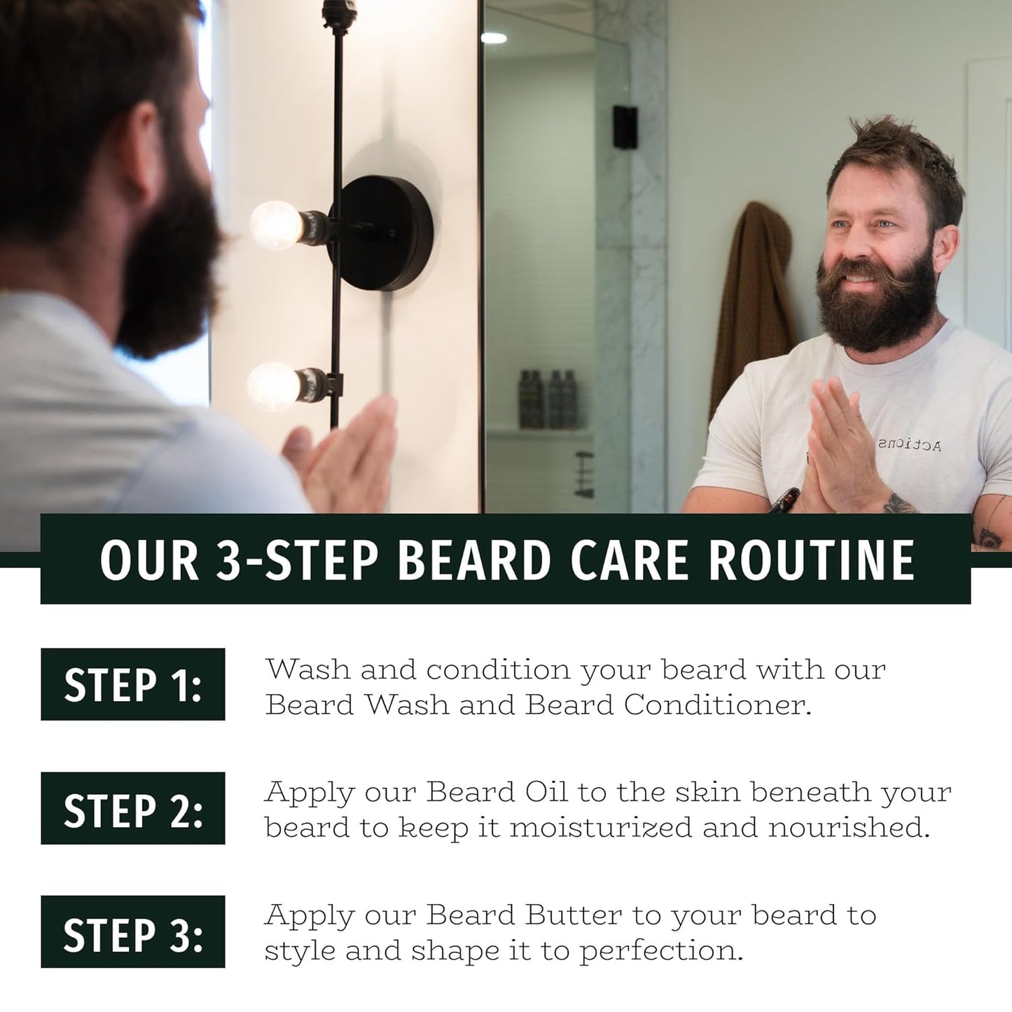 Live Bearded Complete Beard Grooming Kit - Wash, Conditioner, Butter and Oil - Made in the USA with All-Natural Ingredients - Mens Groom Set | Legend Scent - Sandalwood, Vanilla