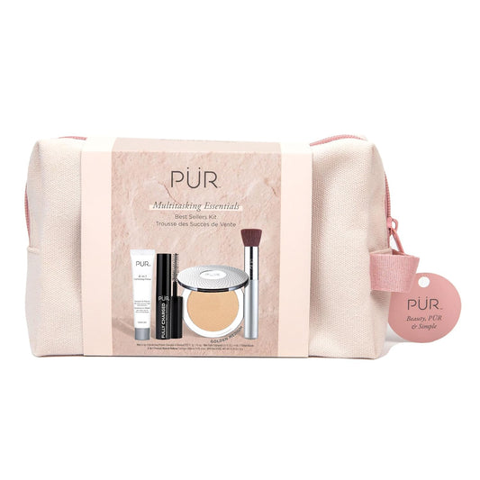 PÜR Beauty Multitasking Essentials Best Sellers Kit, Everyday Look Deluxe Kit, Condition & Moisturize Skin, Cruelty Free, Deep
