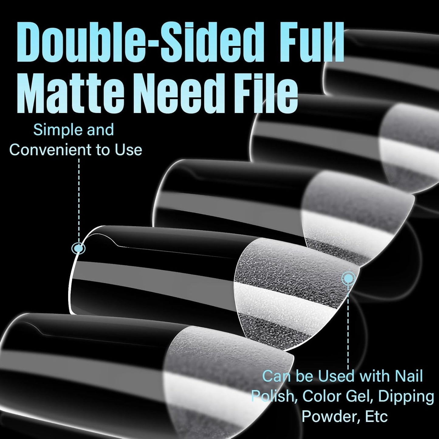 TOMICCA Short Square Nail Tips,Acrylic Gel Tips 240Pcs Fake Nails Full Cover 12 Sizes False Nails Half Matte for Nail Extension Home DIY Salon