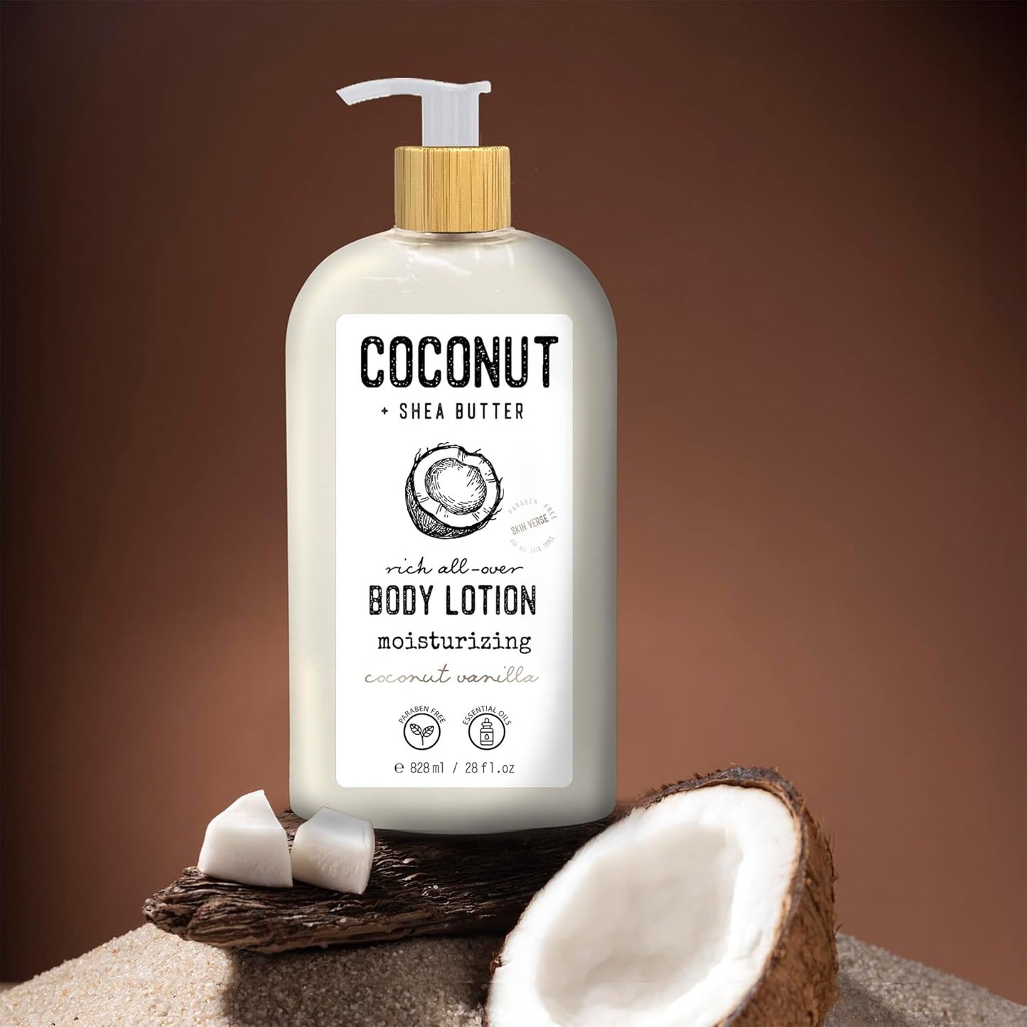 Skin Verse Body Lotion, Goat Milk, Almond Oil Body Lotion, Softening, Almond Vanilla, Coconut, Shea Butter Body Lotion, Moisturizing, Coconut Vanilla, 28 fl. oz. | Home and Body Co