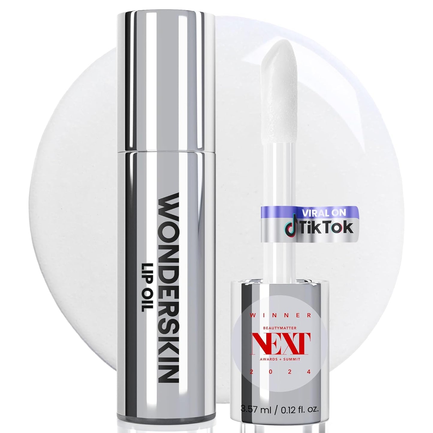 Wonderskin Lip Oil - Lip Rehab Serum Oil, Hydrating and Moisturizing Clear Serum for Dry Lips - Natural, Vegan and Non-sticky (Clear)