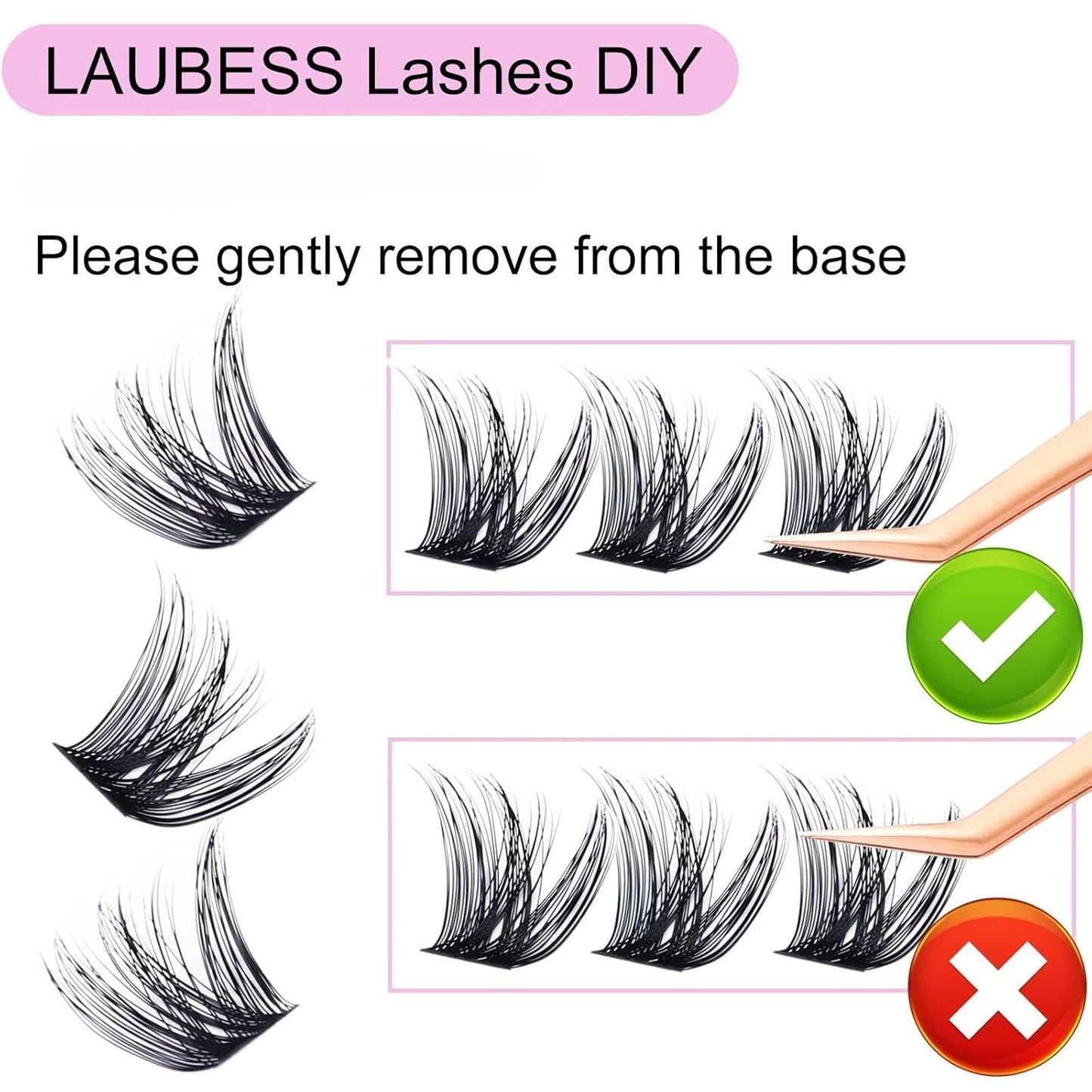 Lash Clusters 60pcs Individual Lashes Wispy Cluster Lashes D Curl Reusable Eyelash Clusters DIY Eyelash Extension Soft Individual Lash Extension Supplies (02-0.07, 14mm)