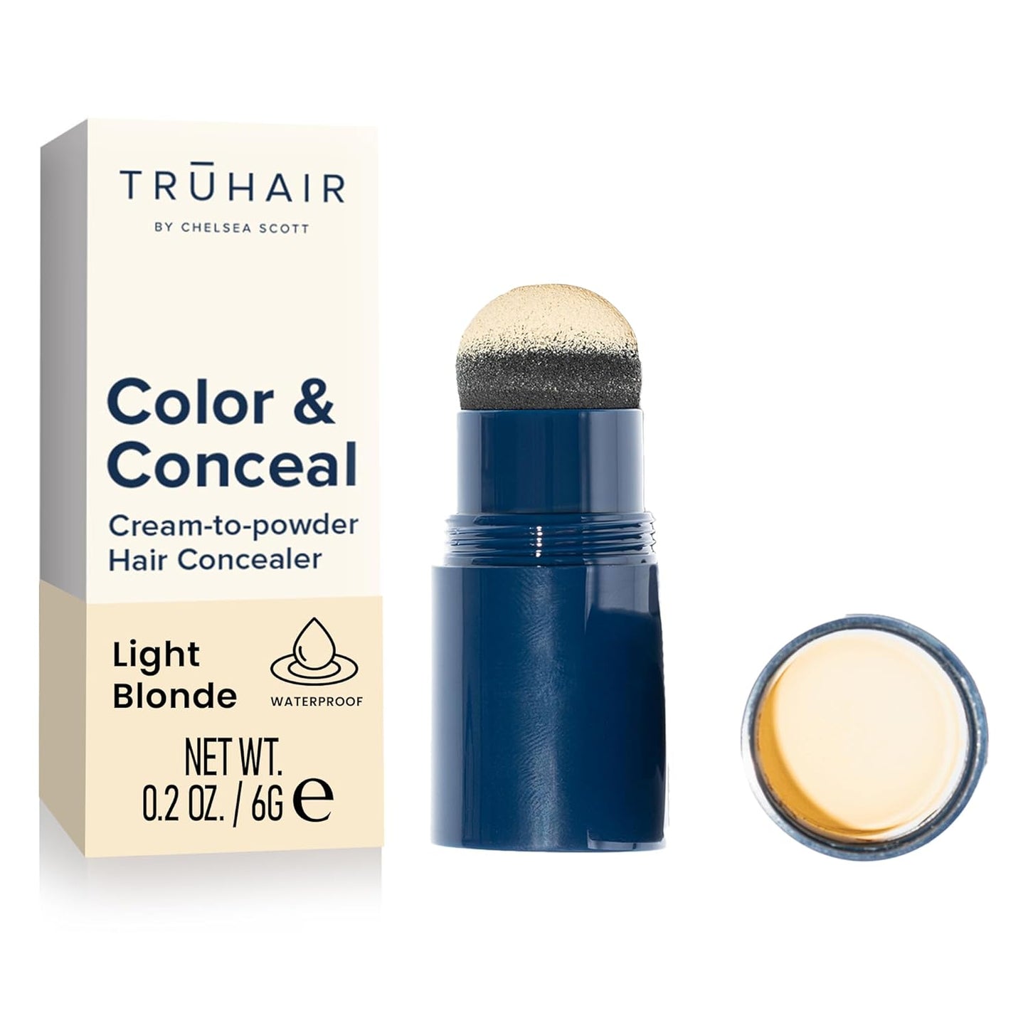 TRUHAIR Color & Conceal Waterproof Root Touch Up Hair Color Concealer - Hair Cover up for Gray Coverage and Hairline Filling - 11 Hair Colors Available (Light Blonde)