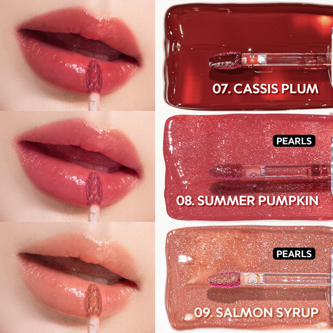 TIRTIR Waterism Tinted Lip Gloss #07 Cassis Plum, 0.14 Fl Oz – Kiss Ready Lipgloss, 12H Long Lasting Non Sticky Natural Tinted Glow Korean Multiuse Cheek and Lip Tint for Women gift