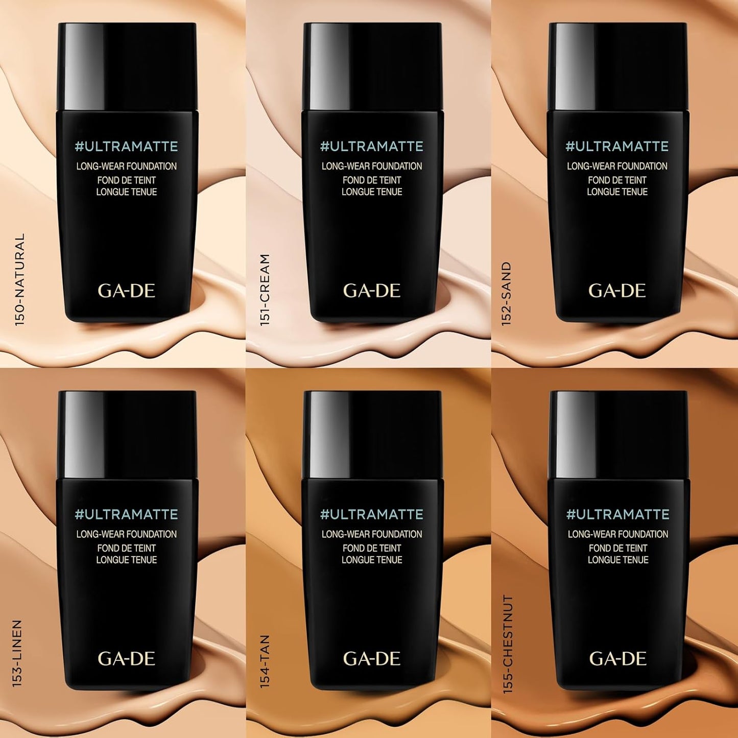Ultramate Long-Wear Foundation, 150 - Sweat-Resistant and No-Transfer Cream Foundation - Face Makeup for Flawless Ultra-Matte Finish - 1 oz