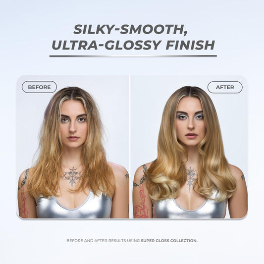 XMONDO Hair Super Gloss Ultra Frizz Defense Spray, Advanced Vegan Anti-Frizz Treatment with Humishield Technology for Smooth, Shiny Hair, 6.7 Fl. Oz