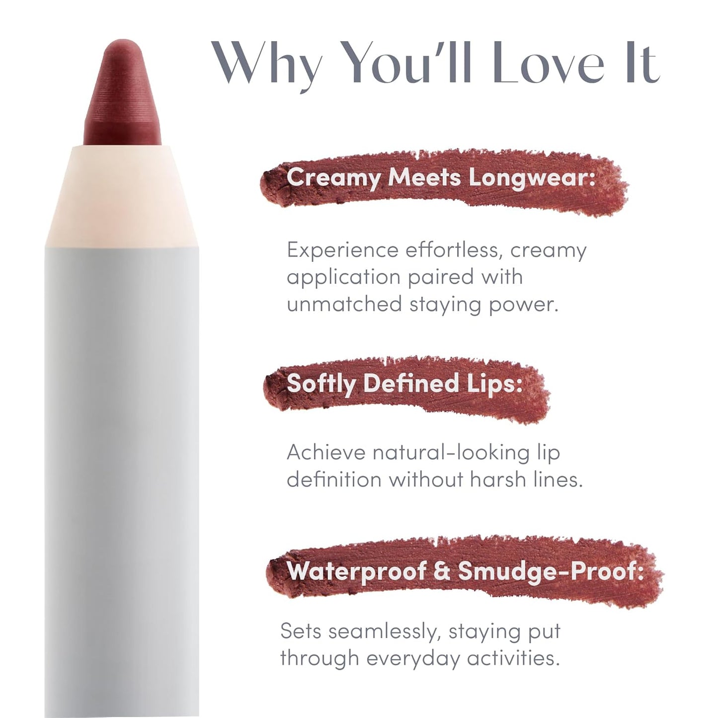 Soft Definition™ Longwear Lip Liner – Smudge-Resistant, Waterproof Precision Pencil for Effortless Shaping – Vegan & Cruelty-Free All-Day Wear Lip Definition (Fig)