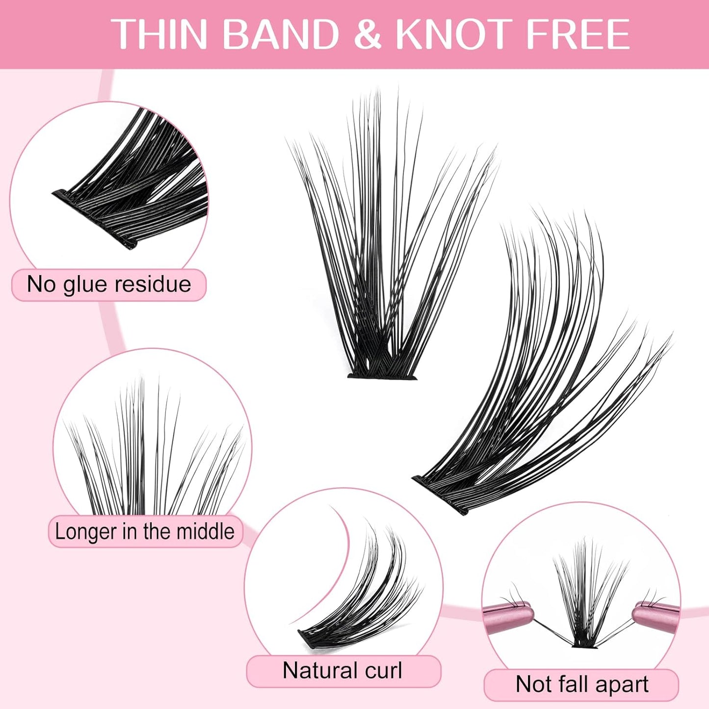 280 Pcs Individual Lashes 30+40-C-9-16mix Cluster Lashes 10D 20D C D Curl Wispy Lashes Bottom Lashes DIY Lashes At Home（30+40-C-9-16mix）