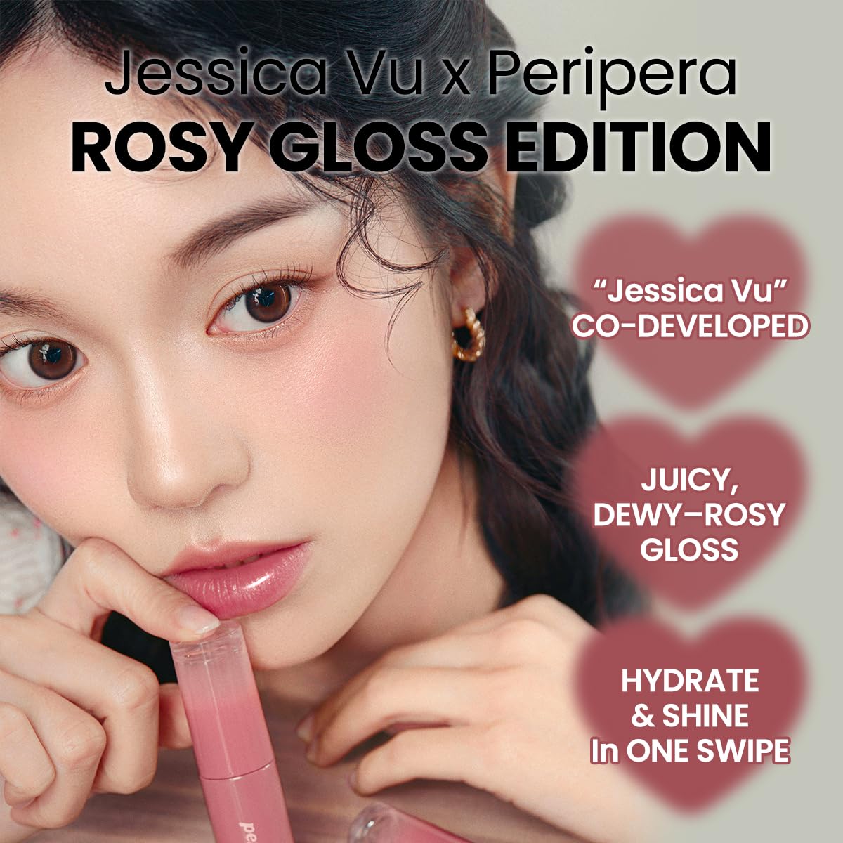 Peripera Ink Mood Glowy Tint | Lip-Plumping, Naturally Moisturizing, Lightweight, Glow-Boosting, Long-Lasting, Comfortable, Non-Sticky, Mask Friendly, No White Film 033 ROSY WISH