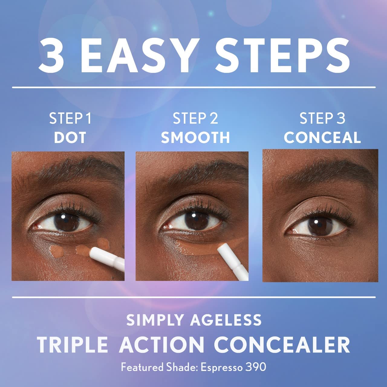 COVERGIRL Simply Ageless Triple Action Concealer, Warm Beige, Pack of 1