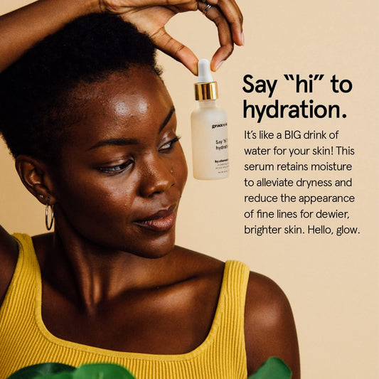grace & stella Award Winning Hyaluronic Acid Serum (10ml/0.34 fl oz) Hyaluronic Acid Serum for Face - Acido Hialuronico Face Serums for Women - Hydrating, Remove Fine Lines, Wrinkles - Anti Aging