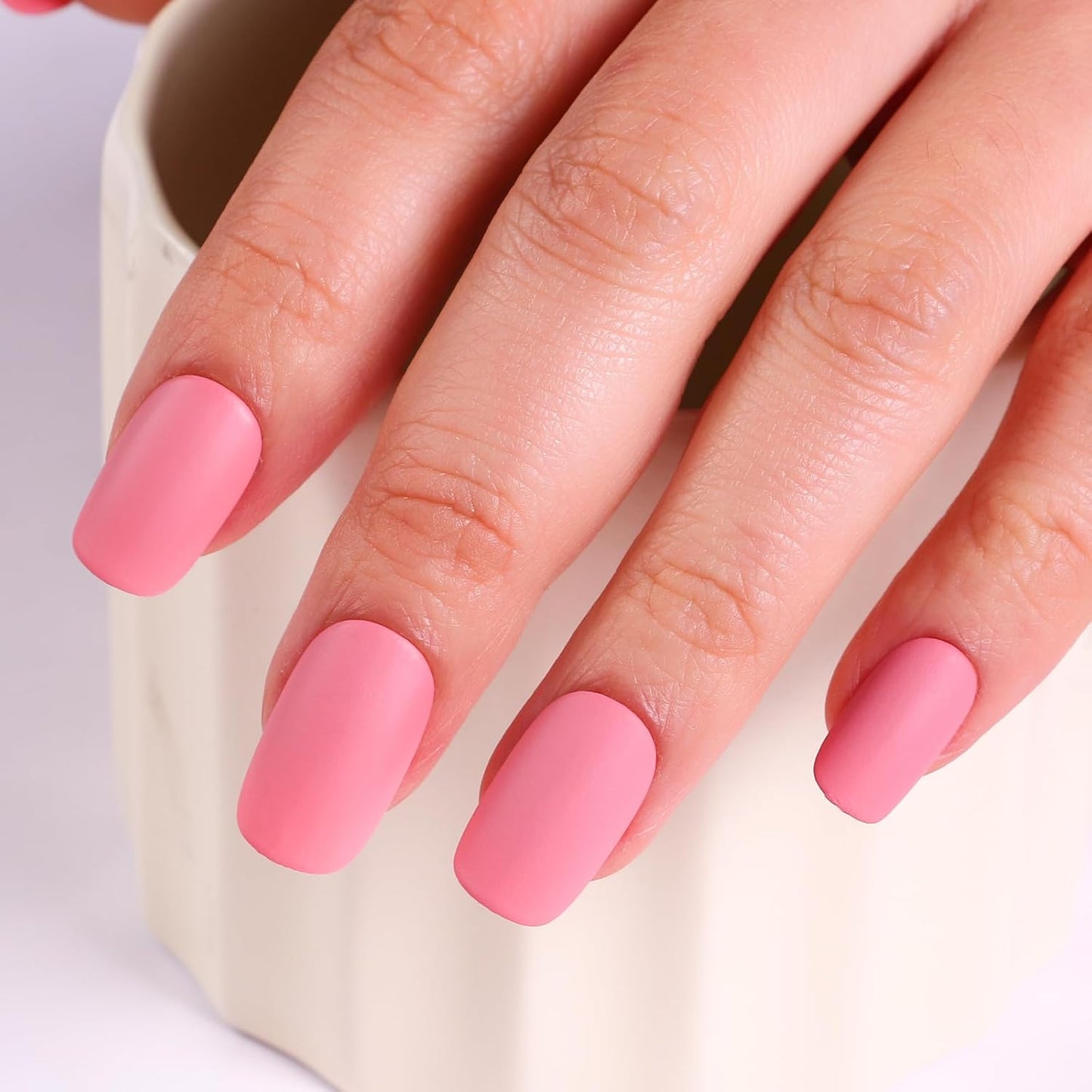 Matte Nail Polish Air Dry Nail Lacquer for Nail Art Varnish, Mist Effect Matte Finish Velvet Nail Polish, 0.35 fl oz (Soft Pink-15, 10 ML)