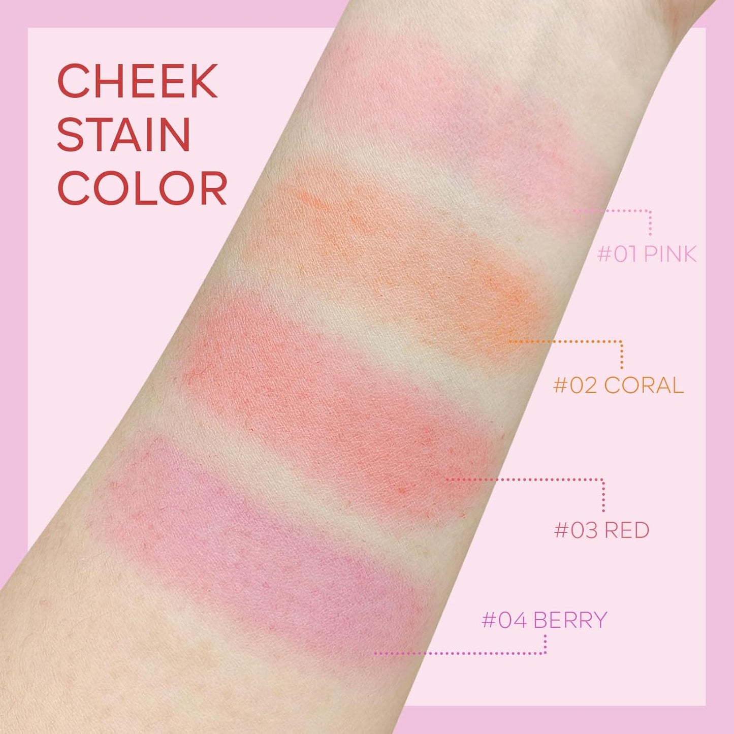 KYDA Water Jelly Tint Blush, Red, Jelly Tinted Makeup Stick, for Lips and Cheek Stain, Buildable Watercolor Finish, Lasting Moisturising