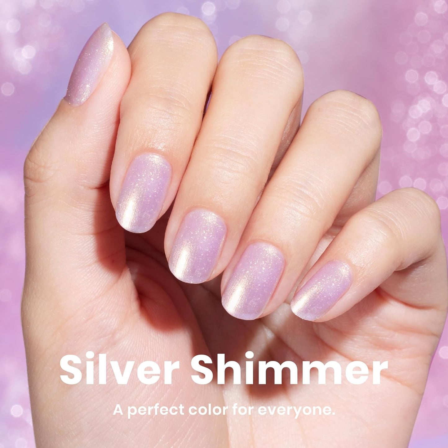 Beetles Nail Strengthener - Gold Purple Nail Concealer Fast Air Dry Shimmer Air Dry Nail Growth for Damaged Uneven Nails Fingernail Polish Imperfection Masking for Gold Shimmer Manicure Salon Quality