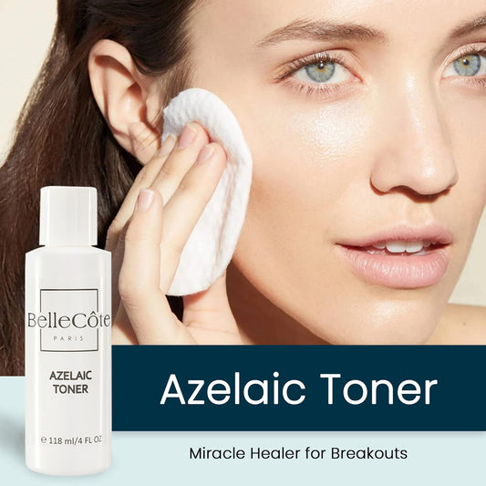 Skin Care Acne Treatment Toner - 10% Azelaic Acid, 2% Salicylic Acid, Tea Tree Oil Clean and Clear Acne Serum, Rosacea Treatment for Face, Reduces Blackhead | 4oz