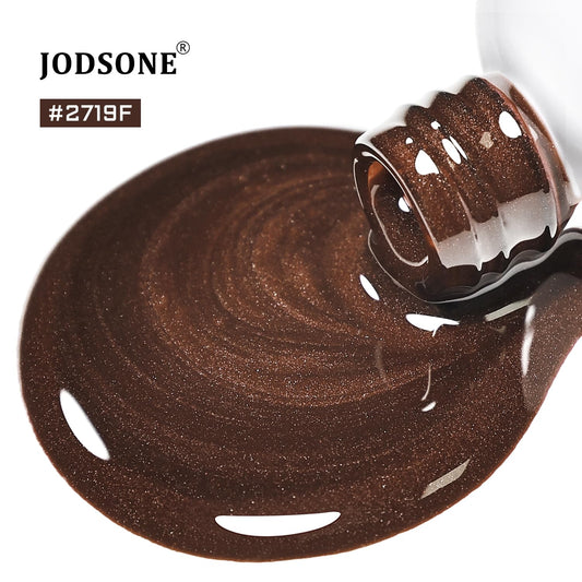 JODSONE 16.5ml Cat Eye Gel Nail Polish Dark Brown Glitter Magnetic Reflective Translucent Need U V Curing Salon Gift for Girl Women